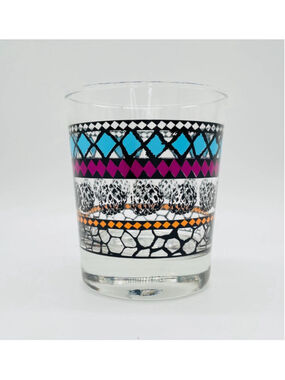 Drinkware Glasses Set of 2 Clear Multi-color